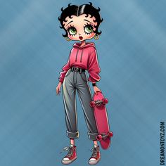 June 21st is Go Skateboarding Day

#Cartoon Character #BettyBoop with a #skateboard #aiart #photoshop Go Skateboarding, Go Skateboarding Day, Betty Boop, Skateboarding