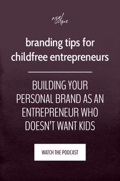 If you’re a business owner who doesn’t want kids, you’ll love this episode of The Child-Free Biz Café Podcast! I’m a brand strategist for entrepreneurs and I had the honor of being a guest on the show - I’m sharing how being childfree has made growing my business easier, why building a brand matters for entrepreneurs like you, and how choosing to share more of yourself can help you build a personal brand that truly attracts your target audience.