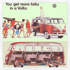 an advertisement for the vw camper van