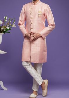 Western Party Wear, Brocade Style, Indo Western Sherwani, Western Party, Chinese Collar, Western Parties, Readymade Saree, Collar Neck, Indo Western