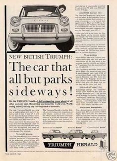 an advertisement for the new british triumph car