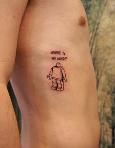 lego tattoo Small Tattoos For Leg, Lego Movie Tattoo, Lego Spiderman Tattoo, Lego Minifigure Tattoo, Lost My Mind Tattoo, Lego Figure Tattoo, Tattoos For Overthinking, Where Is My Mind Tattoo Pixies, Leg Small Tattoo Men