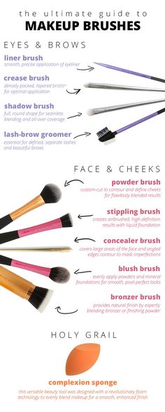 The Ultimate Guide to Makeup Brushes Beauty Organiser, Type Of Makeup, Makeup App, Cheap Makeup Brushes, Best Makeup Brushes, Cheap Makeup, Makeup Brush Cleaner, Eye Makeup Brushes