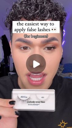 Kylee De Thier ✨ on Instagram: "how to apply false eyelashes 👀 for beginners, hooded eye friendly, in depth 🖤 #makeuptips #beautyhacks #makeuptutorial #makeup #beauty #nz" Natural False Eyelashes Look, Easy Fake Eyelashes, Eyelashes On Hooded Eyes, Curly Eyelashes Naturally, Apply False Eyelashes Beginners, Applying False Eyelashes Beginners, How To Apply False Eyelashes Under Lash, How To Put On Eyelashes For Beginners, How To Put On False Eyelashes