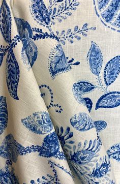 the blue and white fabric is very pretty