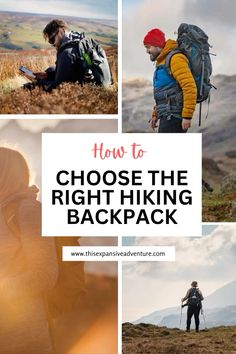 the words how to choose the right hiking backpack