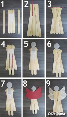 how to make popsicle angel craft for kids with pictures and instructions on how to make popsicle angels