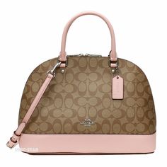 Coach Handbags, Coach Sierra, Quilted Crossbody Bag, Pink Brand, Zip Top, 7 H, Myanmar, Patent Leather, Bags Handbags