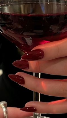 click on the link to go to the amazon page with the red nail polish! #nailpolish #gel #red #cherry #cherryred #luxury #nailinspo #inspo #glowup #nails #coquette #chique #newyearnewme Dark Red Pearl Nails, Tipped Nails, خواتم خطوبة, Wine Nails, Dark Red Nails, Nagel Inspo, Prom Nails, Chic Nails, Minimalist Nails