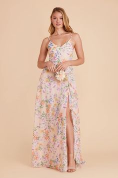 Theresa Chiffon Dress - Botanical Blooms