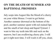 the poem on the death of summer and batsmal proms is written in black ink