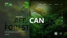 the website is designed to look like a forest
