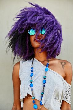 Big Hair, Purple Natural Hair, Natural Hair Rules, Purple Ombre Hair, Pelo Afro, Ombré Hair, Hair Crush, Hair Envy, Afro Hairstyles