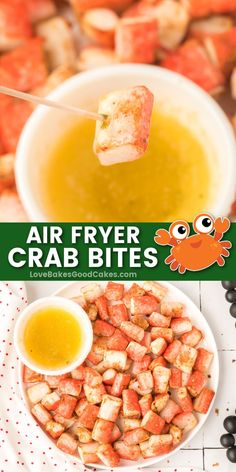 Air Fryer Crab Bites pin collage Crab Recipes, Crab Bites, Air Fryer Crab, Crab Meat Recipes, Air Fried Food, Air Fryer Oven Recipes, Air Fyer Recipes, Dinner Recipes For Family, Air Frier Recipes