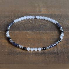 Manifest miracles with this deeply peaceful and protective Selenite, Shungite, Iolite, and Labradorite gemstones anklet. Made with genuine Selenite, Labradorite, and smooth Shungite and Iolite. Delicate & lightweight, perfect for everyday wear! Stringed on our exclusive, thick, hitec elastic. Available in 2 sizes! Made in the USA. Ships in 1 Business Day! Shungite is also called "Miracle Stone" or "Stone of Life" as it is a very powerful stone known to protect the wearer, and it is very grou Manifest Miracles, Lovepray Jewelry, Selenite Jewelry, Mala Bracelet, Mala Necklace, Black Tourmaline, Blue Crystals, Smoky Quartz, Bracelet Set