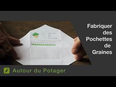 a person is holding a piece of paper with the words fabriquer des pochettes de grains on it