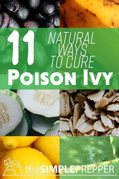 various fruits and vegetables with the title 11 natural ways to care for poson ivy