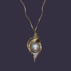 Freshwater Cultured Pearl Designer Necklace 925 SS Gold Plated Vintage Jewellery Gold Jewelry Simple, Dope Jewelry, Jewelry Lookbook, Fancy Jewelry, Jewelry Design Necklace, Fantasy Jewelry, Girly Jewelry, Gold Jewellery Design, Diamond Pendant Necklace