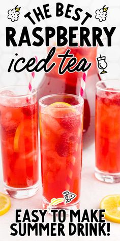 the best raspberry iced tea is easy to make and it's perfect for summer