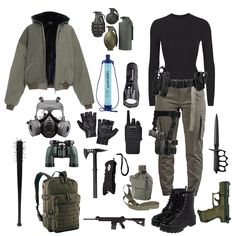 Zombie Outfit, Apocalypse Outfits, Kostum Peri, Apocalypse Clothing, Zombie Apocalypse Outfit, Ragazza Gangsta, Spy Outfit, Combat Clothes, Apocalypse Aesthetic