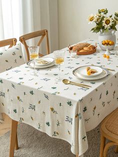 This table cloths is made from flaxen cotton linen emborider fabric, flower pattern is emboridered  over the fabric. This table cloth is very neutral and suitable for wedding and birthday party.  We provide customized size, the widest width is 130cm (52inch). The length depends on your table length.  Cotton linen fabric is a kind of functional and long lasting fabric. Linen value for their exceptional coolness and freshness in hot weather, and cotton is a soft, breathable textile. The two materi Patchwork, Formal Dinner Table, French Tablecloths, Plaid Curtains, Custom Table Cloth, Dinner Table Setting, Tablecloth Sizes, Texture Fabric, Embroidered Tablecloth