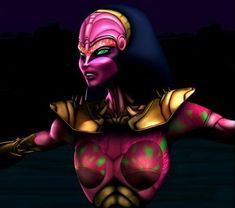 an animated image of a woman in pink and gold