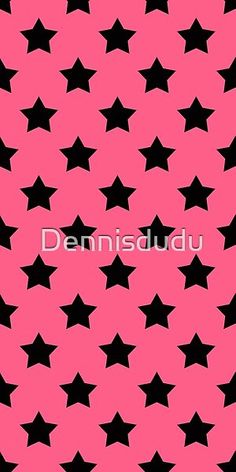 Black Stars Pink Background Pattern Design by Dennisdudu | Redbubble
