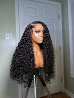 *This is a GLUELESS PREMADE UNIT* All PRE ORDERED wigs take 10-15 business days to be completed. The standard shipping time is 2-3 days. All wigs come fully customized and ready to wear with combs and adjustable straps. All premade wigs come in standard sizes that fit 20in-23.5in head sizes. Wig Specs Wig Specs Style: natural curl pattern Density: 250% Length: 26” Hair type: Virgin (Italian Curly) Color: natural dark brown Lace: hd 6x6 lace closure Italian Curls Curly Hair, Long Curly Hair Wig, Italian Curly Hair, Curly Wig Styles, Brazilian Curly Wig, Curls Wig, Colored Weave Hairstyles, Long Curly Wigs, Lace Wigs Styles