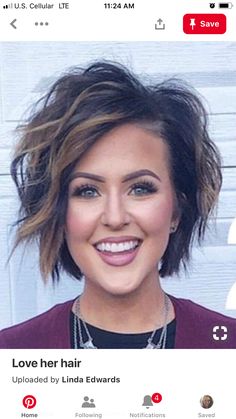 Sassy messy type cut...easy for the summer with the pool and boating Hair Styles For Long Faces, Prom Make Up For Blue Dress, Short Eyebrows, Kort Bob, Plus Size Hairstyles, Honey Blond, Wavy Bob Haircuts, Makeup Nails Designs, Haircut Types