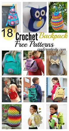 18 Crochet Backpack with Free Patterns Backpack Patterns, Crochet Backpack Pattern, Crocheted Fox Pattern, Crochet Shell Stitch, Crochet Backpack, Crochet Weaves, Backpack Pattern, Crochet Fox, Crochet Purse Patterns