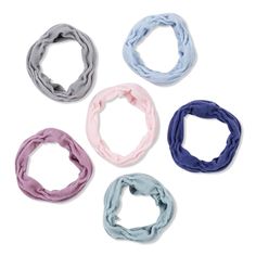 Play Fabric Ponytailers -  Wrap your hair with Play Fabric Ponytailers from Scunci. Soft touch, damage-free hold for beautiful buns, braids, and ponytails!    Features     Blue, green, gray, pink, mauve Great for ponytails and relaxed buns No damage   - Play Fabric Ponytailers Buns, Braids And Ponytails, Buns Braids, Beautiful Buns, Pink Mauve, Elastic Hair Bands, Ulta Beauty, Hair Band, Blue Green