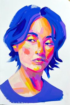 Gouache colors essentials Gouache People Illustration, Croquis, Portrait Colorful Painting, Portrait Painting Colorful, Gouache Painting Process, Gauche Portraits, Guash Paint Ideas, Colorful Gouache Painting, Gouache Art People