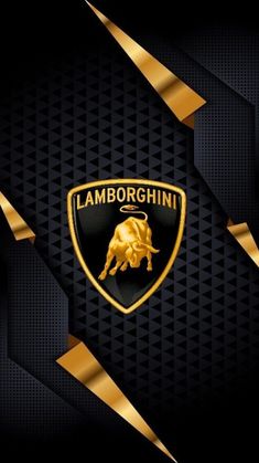 the lamb logo on a black and gold background