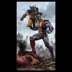 an image of a wolverine in the middle of a battle