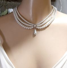 This Wedding Jewelry Sets item by mylittlebride has 549 favorites from Etsy shoppers. Ships from Israel. Listed on Jul 31, 2023 Wedding Jewelry Pearls Necklace, Choker Pearl, Wedding Necklace Set, Bridal Pearl Necklace, Motifs Perler, Bridal Choker, Pearl Necklace Vintage, Pearl Necklace Designs, Pearl Necklace Wedding