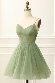 This dress could be custom made. there are no extra cost to do custom size and color. Sage Green Bridesmaid Dresses Short, Sage Green Homecoming Dress, Vestidos Aesthetic, Green Homecoming Dress, Navy Homecoming Dress, Tulle Corset, Green Homecoming Dresses, Homecoming Dress Short, Quinceanera Ideas