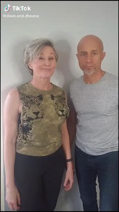 an older woman is doing exercises with a man in front of the wall and text that reads, that's an eight inch height height height height difference