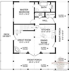 the floor plan for a small house with two bedroom and an attached loft, as well as