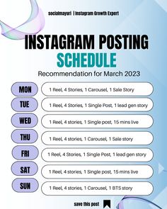 Ig Post Schedule, Instagram Reel Schedule, Instagram Post Schedule Business, Business Posting Schedule, Social Media Upload Schedule, Post Schedule Instagram, Post Schedule Social Media, Instagram Weekly Posting Schedule, Social Media Posting Schedule For Photographers