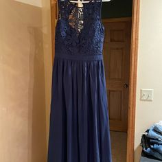 Navy Blue Never Worn Maxi Dress. Great For Weddings, Bridesmaids, Or A Night Out Blue Floor Length Dress, Dresses Navy Blue, Blue Floor, Floor Length Dress, Floor Length Dresses, Navy Blue Dresses, Dress Ideas, Prom Dress, Floor Length