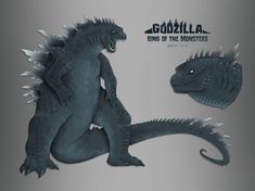 an image of godzillas from the movie godzilla king of the monsters with spikes on their legs