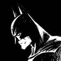 the dark knight batman in black and white