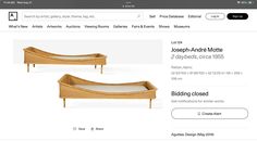 an image of a website page with furniture items on the front and back pages for sale