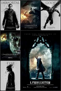 the poster for harry potter's upcoming movie is shown in four different colors and sizes