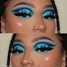 Monochromatic Blue, Light Contour, Maquillage Yeux Cut Crease, Eyebrow Kit, Makeup Cantik, Makeup Prom, Highlight Palette