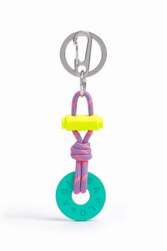 a keychain with a ring and rope attached to it