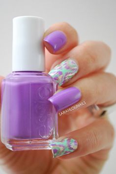 Purple, blue, cheetah hotness! (Ok, so it's not really cheetah, but that's how I'm going to design my nails) Colourful Nail Designs, Ikat Nails, Essie Nail Polish Colors, Essie Nail Colors, Essie Nail Polish, Colorful Nail Designs, Essie Nail, Get Nails, Fabulous Nails