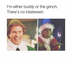 the grinch meme has two pictures of him and his santa clause on it