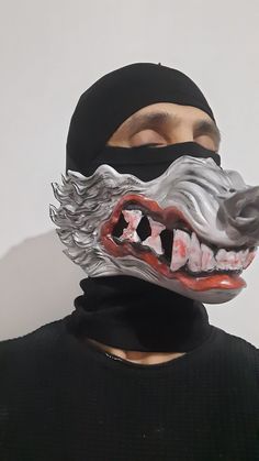 3d printed for Sla printer It is very high quality and durable. Mask Wolf, Wolf Mask, Cosplay Mask, Mask Cosplay, Costume Masks, Costume Mask, Impression 3d, May 31, Costume Accessories