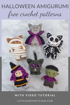 halloween amigurmi free crochet patterns with video instructions for beginners to make them